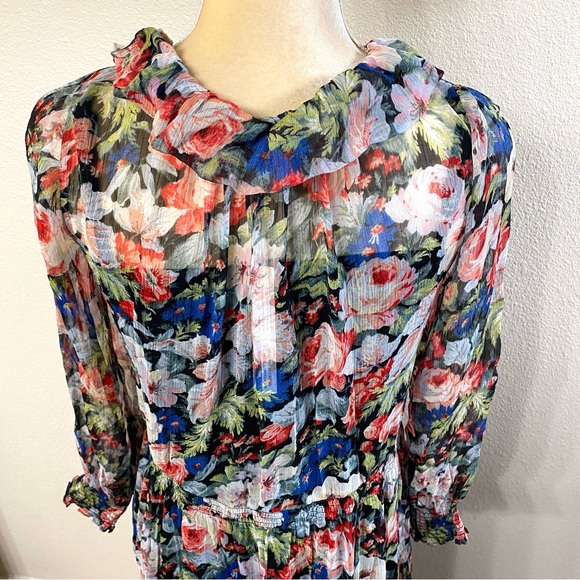 Anthropologie The Marais Printed Chiffon Maxi Dress - Picture 6 of 11